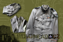 INDIANHEAD.CZ IM40029 US 2ID WWI CAPTAIN ENGINEER OFFICER 2ND DIV. A.E.F. GROUPING OFFICERS TUNIC BREECHES